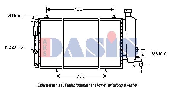 AKS DASIS radiatorius, variklio aušinimas 060550N